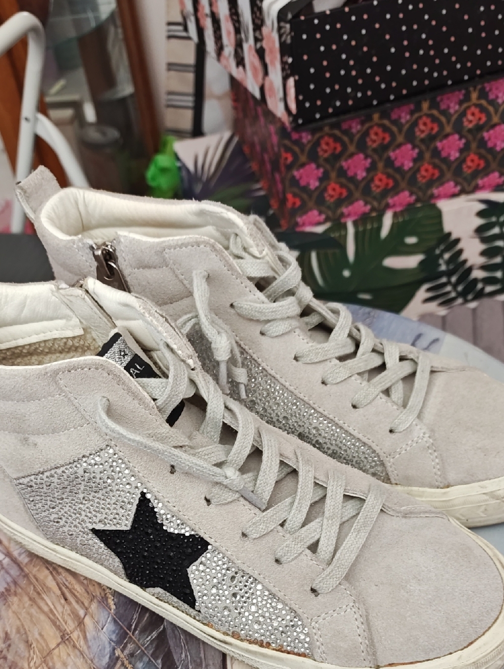 Vintage Havana Mid-High Sneakers